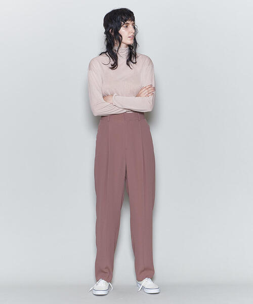 <6(ROKU)>GEORGETTE TUCK PANTS