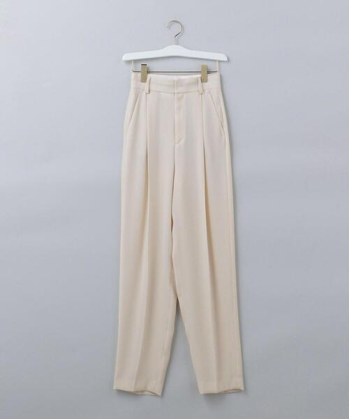 <6(ROKU)>GEORGETTE TUCK PANTS