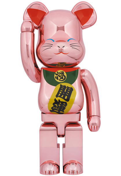 ベアブリック BE@RBRICK 招き猫 桃金メッキ 発光 400%