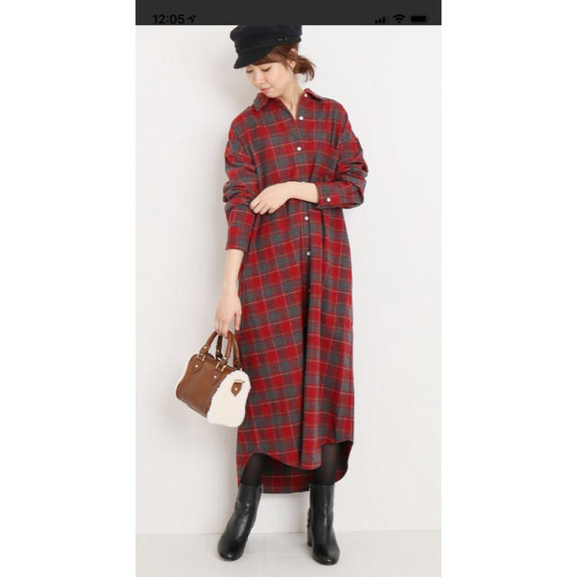 ロングシャツワンピース