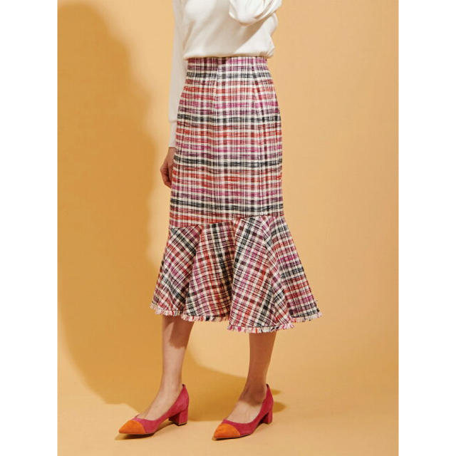 The Virgnia カラーチェックタイトスカート