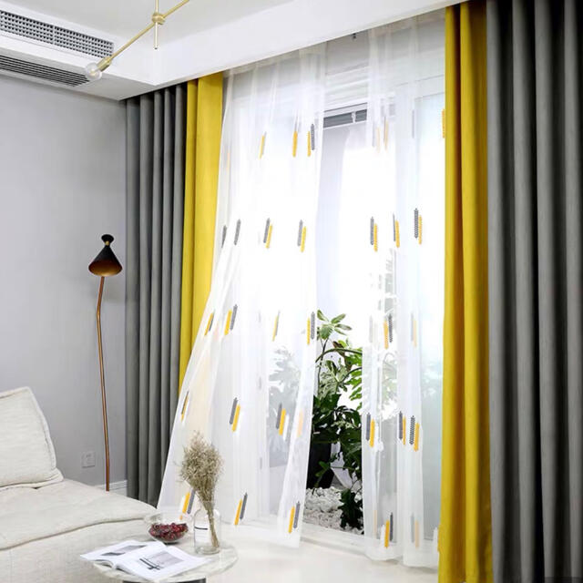 新品 モダン系カーテン 4枚セット 幅150×高220