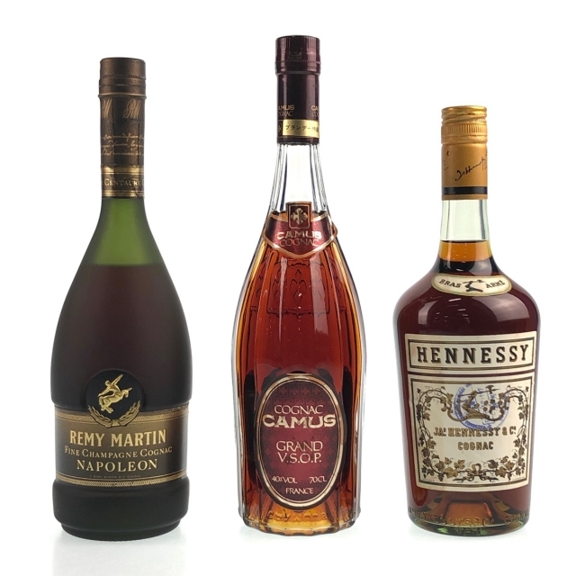 3本 REMY MARTIN CAMUS Hennessy コニャック
