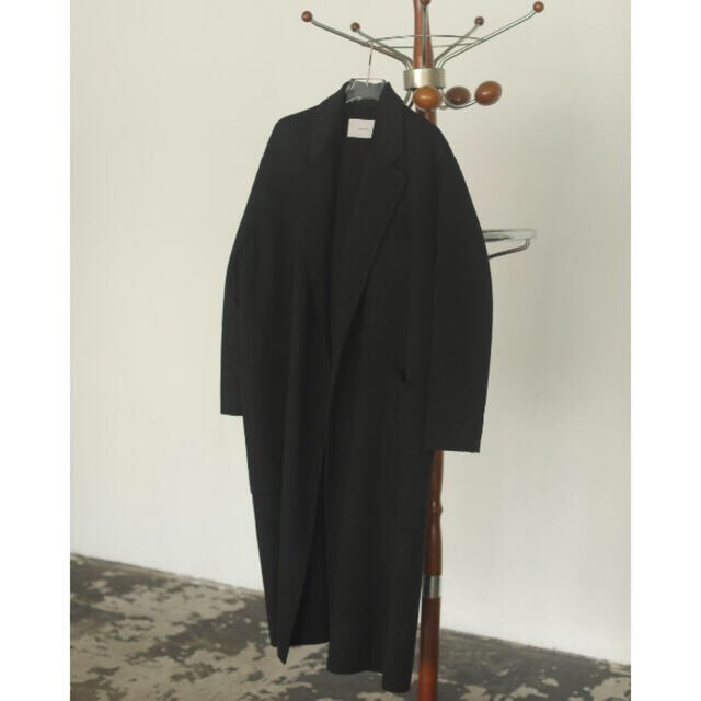 トゥデイフル ウールオーバーコート ブラック