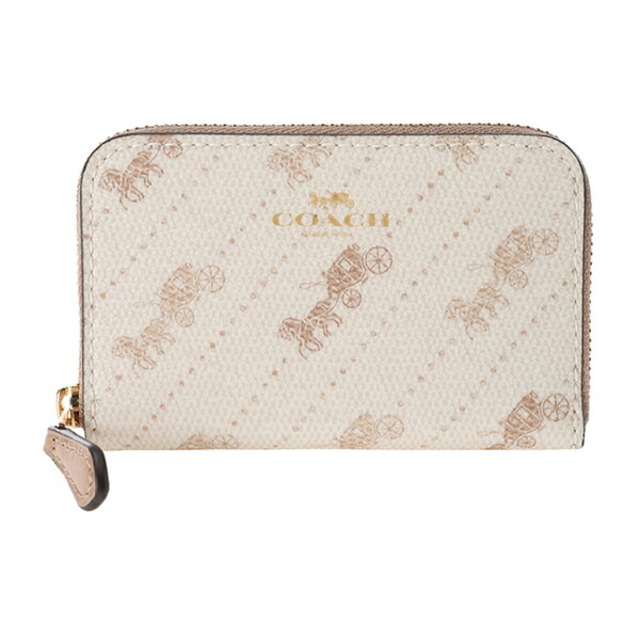 新品 コーチ COACH コインケース ジップ アラウンド コインケース ホワイト 白