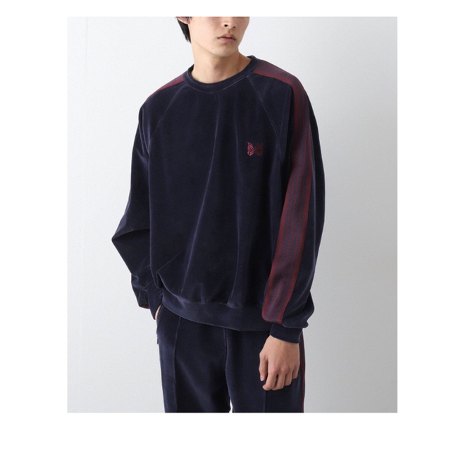 【完売品】NEEDLES × JS ベロア 別注track crew neck
