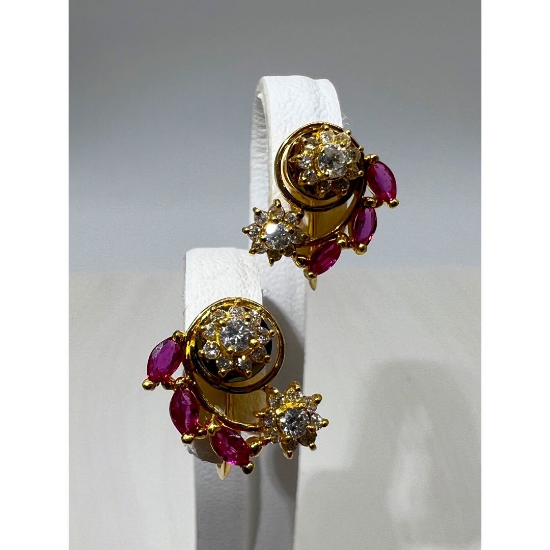 K18 ルビーイヤリング