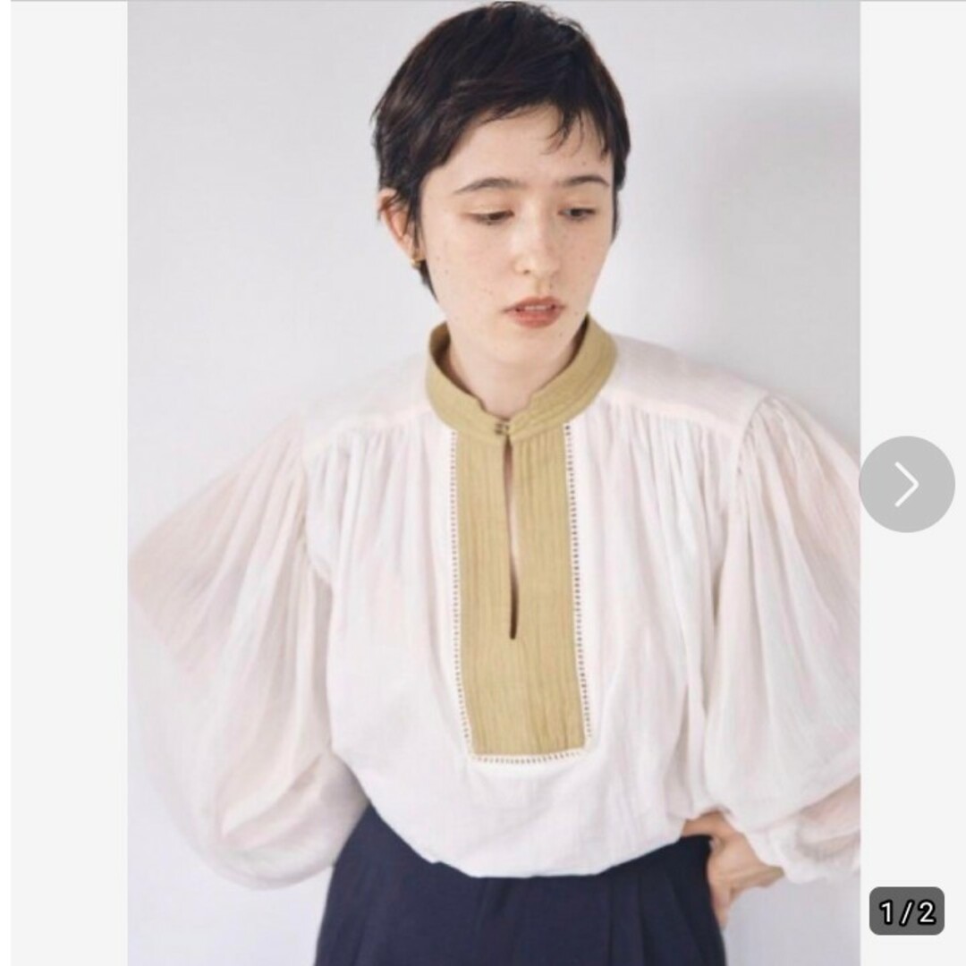 トゥデイフル 異素材ブラウス