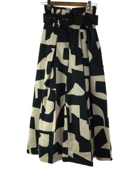 アブストラクト柄ワイドパンツ