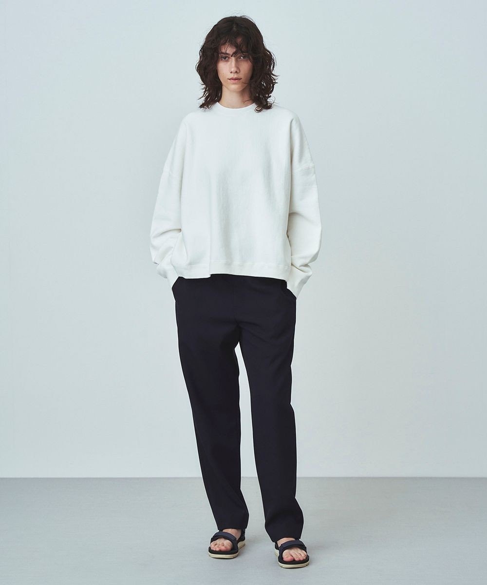 ATON GARMENT DYE Aラインオーバーサイズプルオーバー スウェット
